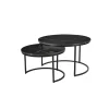 Table gigogne en marbre noir (lot de 2) DUOMO