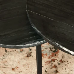 Table gigogne en marbre noir (lot de 2) DUOMO