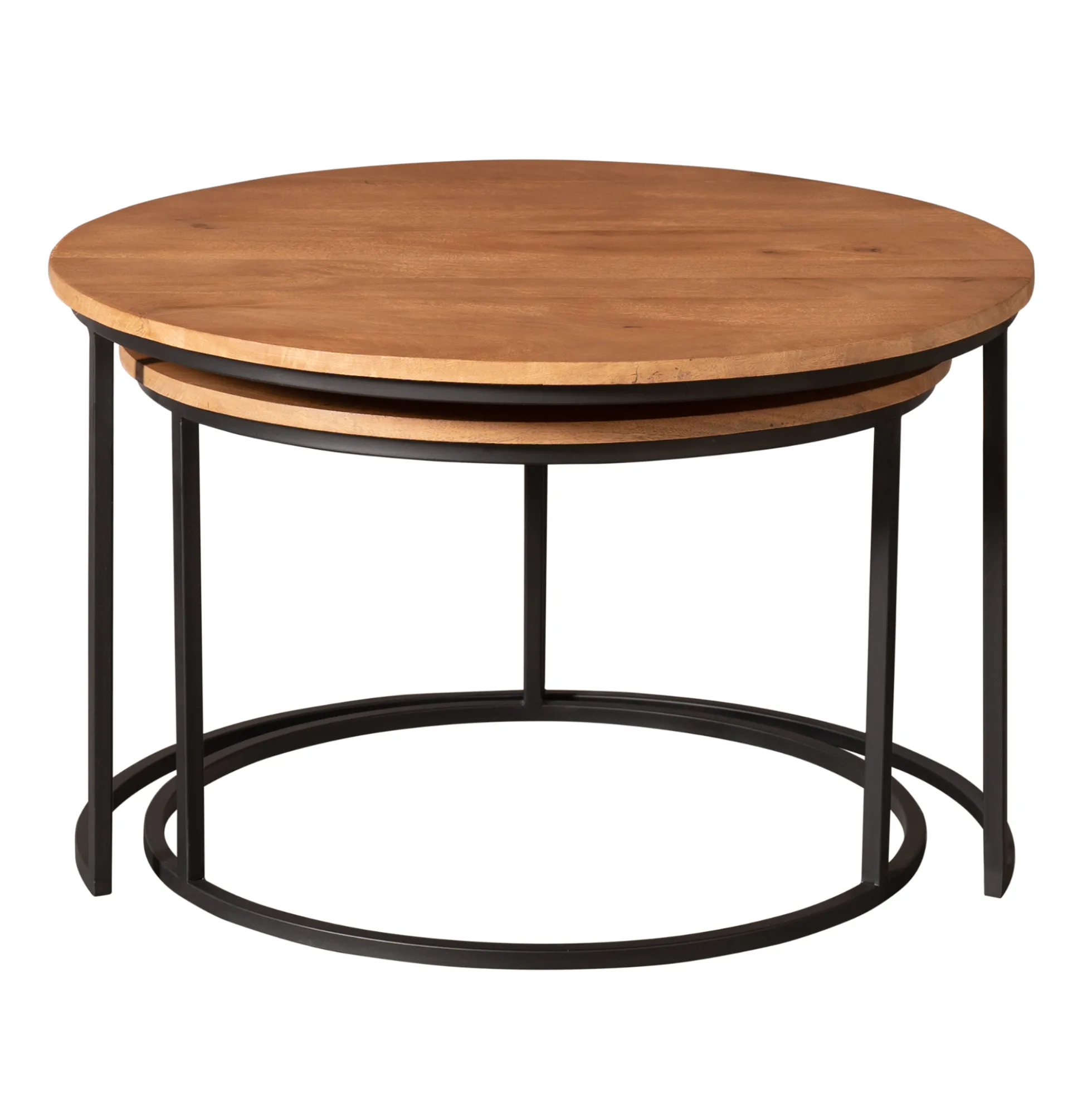 Table gigogne ronde en bois (lot de 2) CORTINA