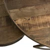 Table gigogne ronde teck recyclé (2 pièces) SWING
