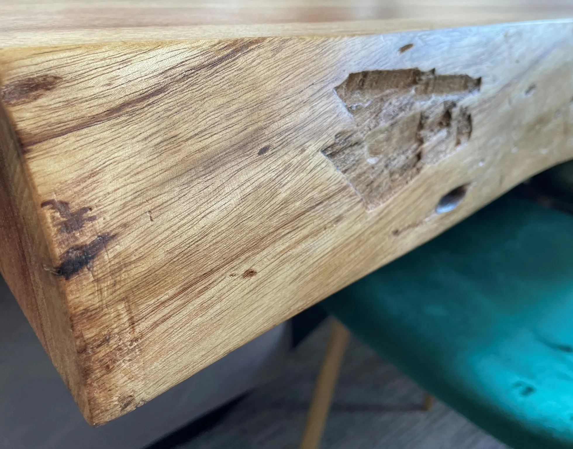 Table haute bois d'acacia métal 147 MELBOURNE