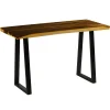 Table haute en bois de suar massif 140 cm NAUTA