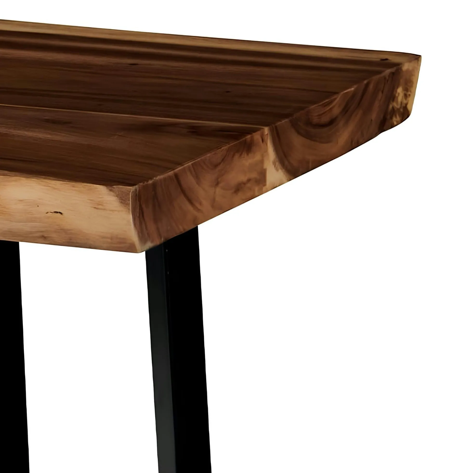 Table haute en bois de suar massif 140 cm NAUTA