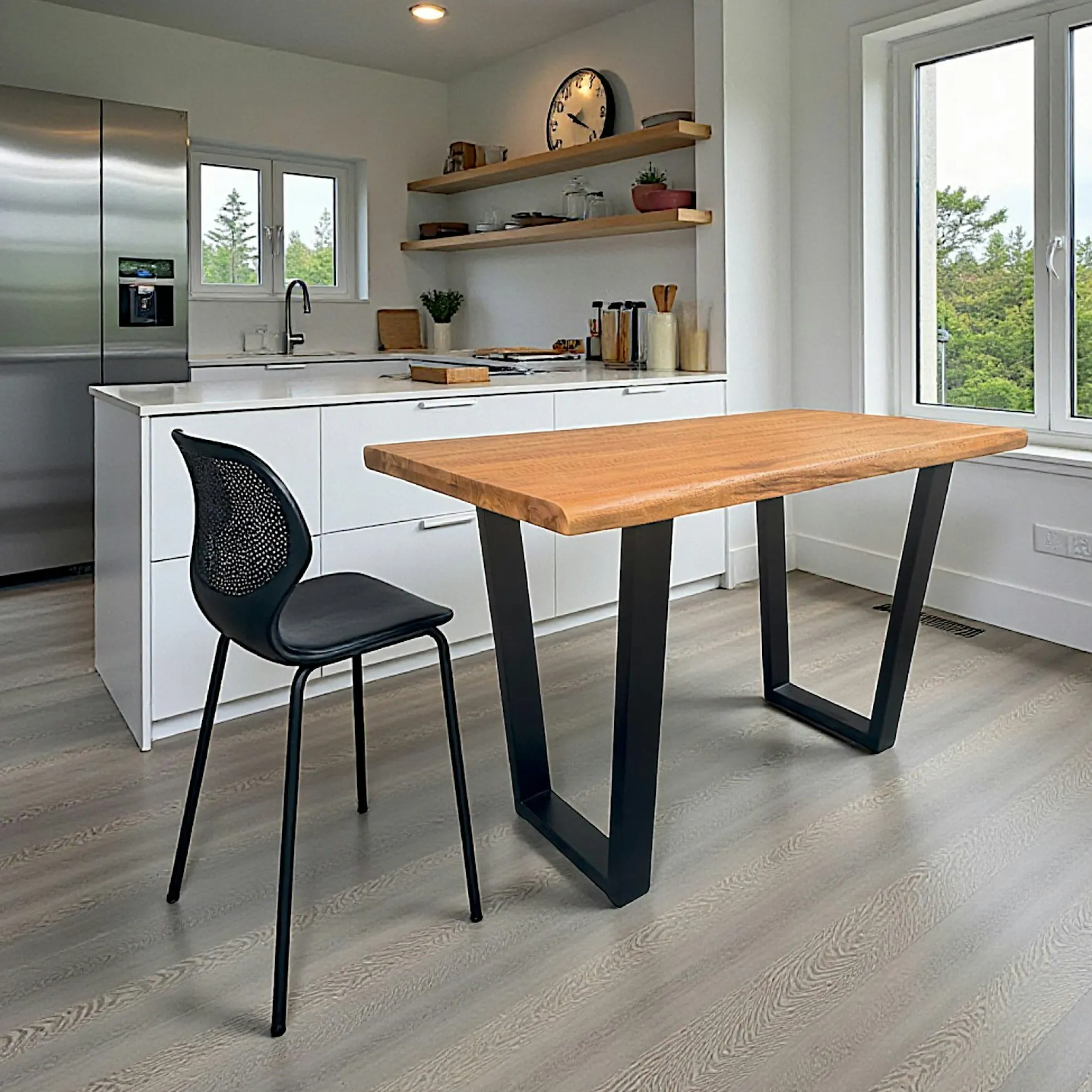 Table haute en bois de teck recyclé 160 cm TIMOR
