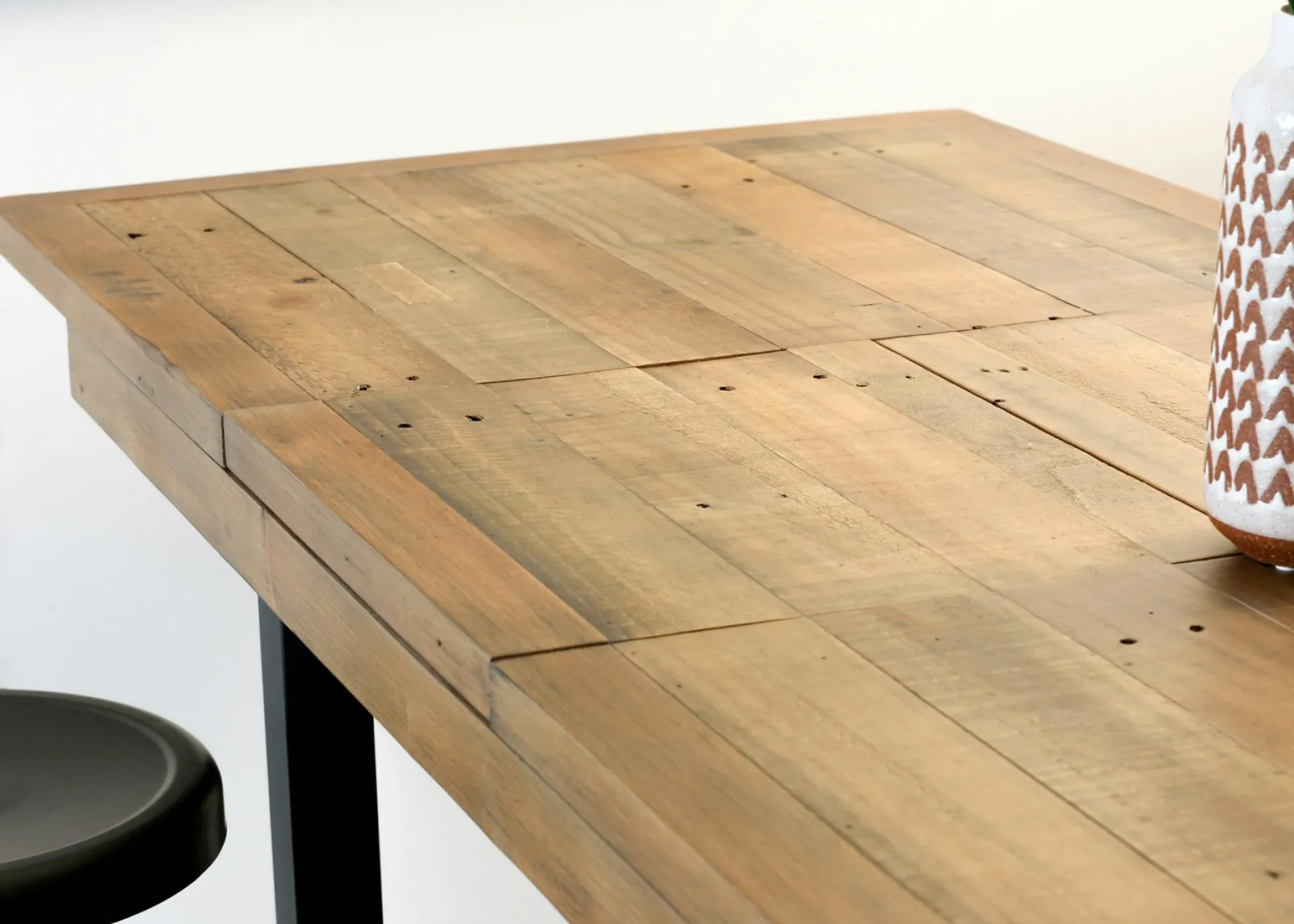 Table haute extensible bois recyclé 120-160 cm BRISBANE