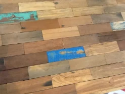 Table mange debout rectangle bois recyclé 150x80 CARAVELLE