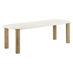 Table à manger aspect ciment clair 240 cm KNOX