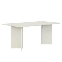 Table à manger blanche bords ronds 180 cm MARFA