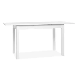 Table à manger blanche extensible 120-160 cm ALVA