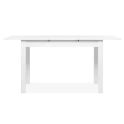 Table à manger blanche extensible 120-160 cm ALVA