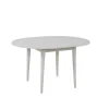 Table à manger blanche extensible Ø100-131 cm ORINA