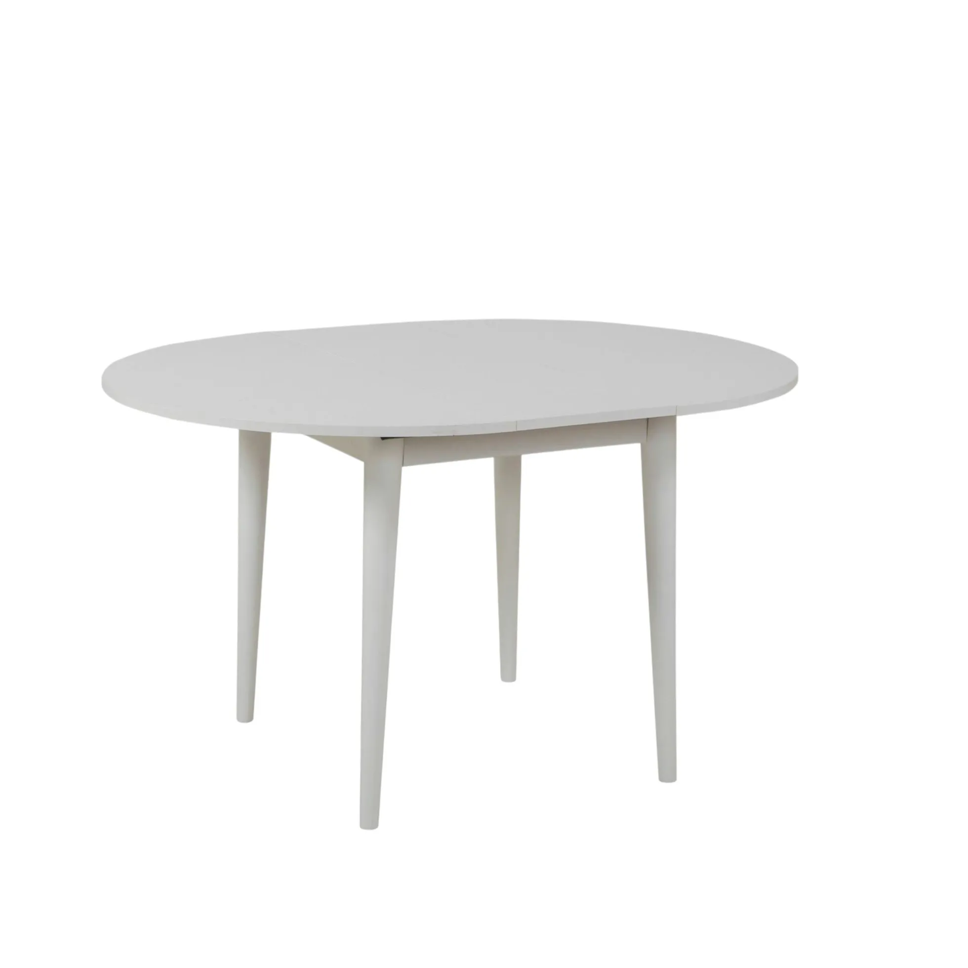 Table à manger blanche extensible Ø100-131 cm ORINA