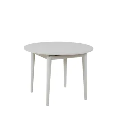 Table à manger blanche extensible Ø100-131 cm ORINA