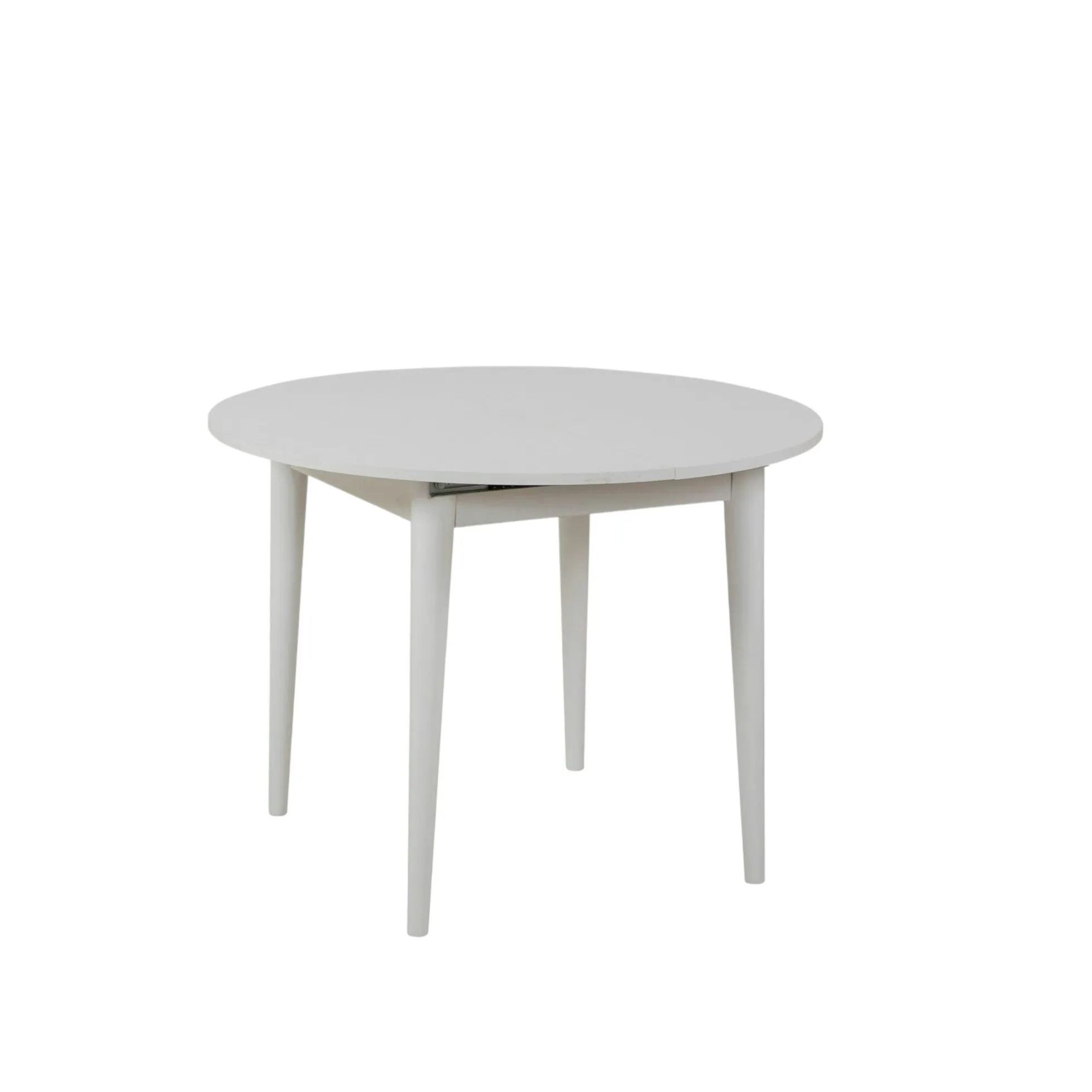 Table à manger blanche extensible Ø100-131 cm ORINA