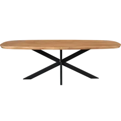 Table à manger bois bords arrondis 240 cm CORTINA