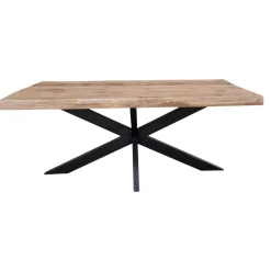 Table à manger bois à bords naturels 240 cm CALERO