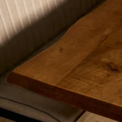 Table à manger bois à bords naturels 240 cm CALERO