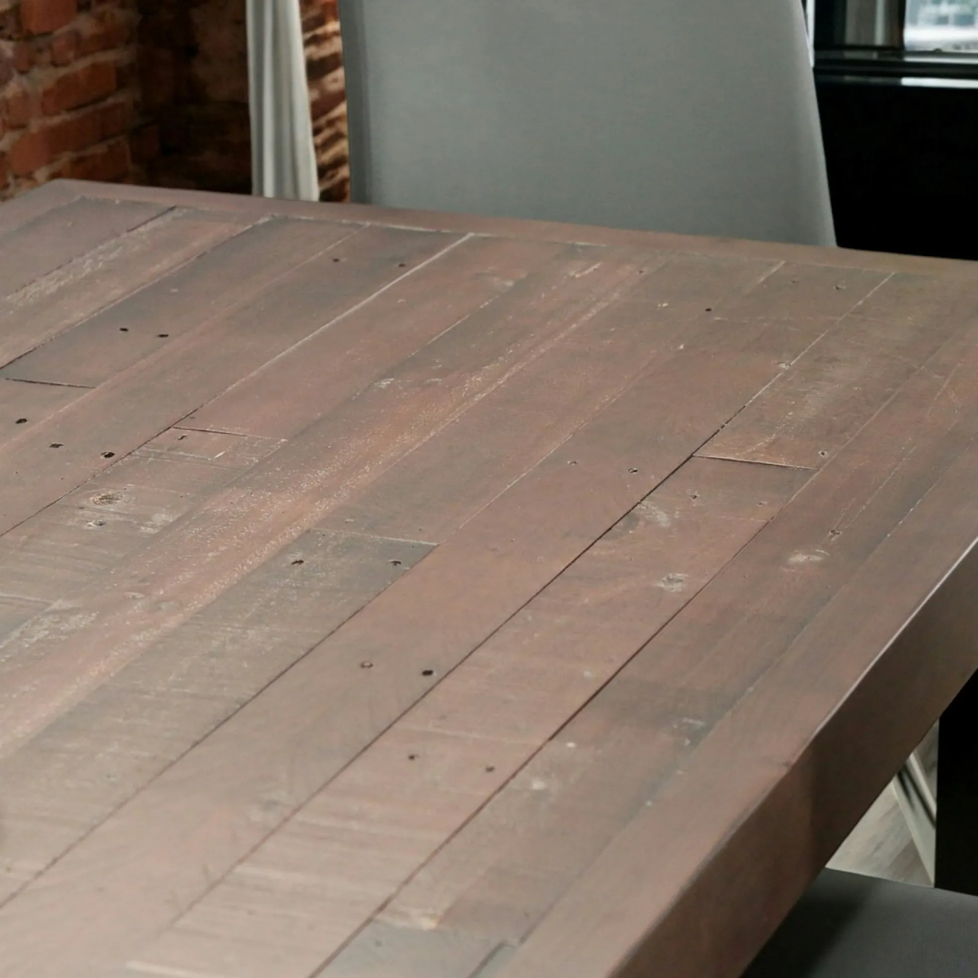 Table à manger bois brun recyclé 180 cm SAMOA