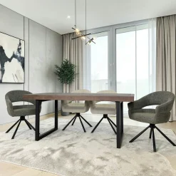 Table à manger bois brun recyclé 180 cm SAMOA
