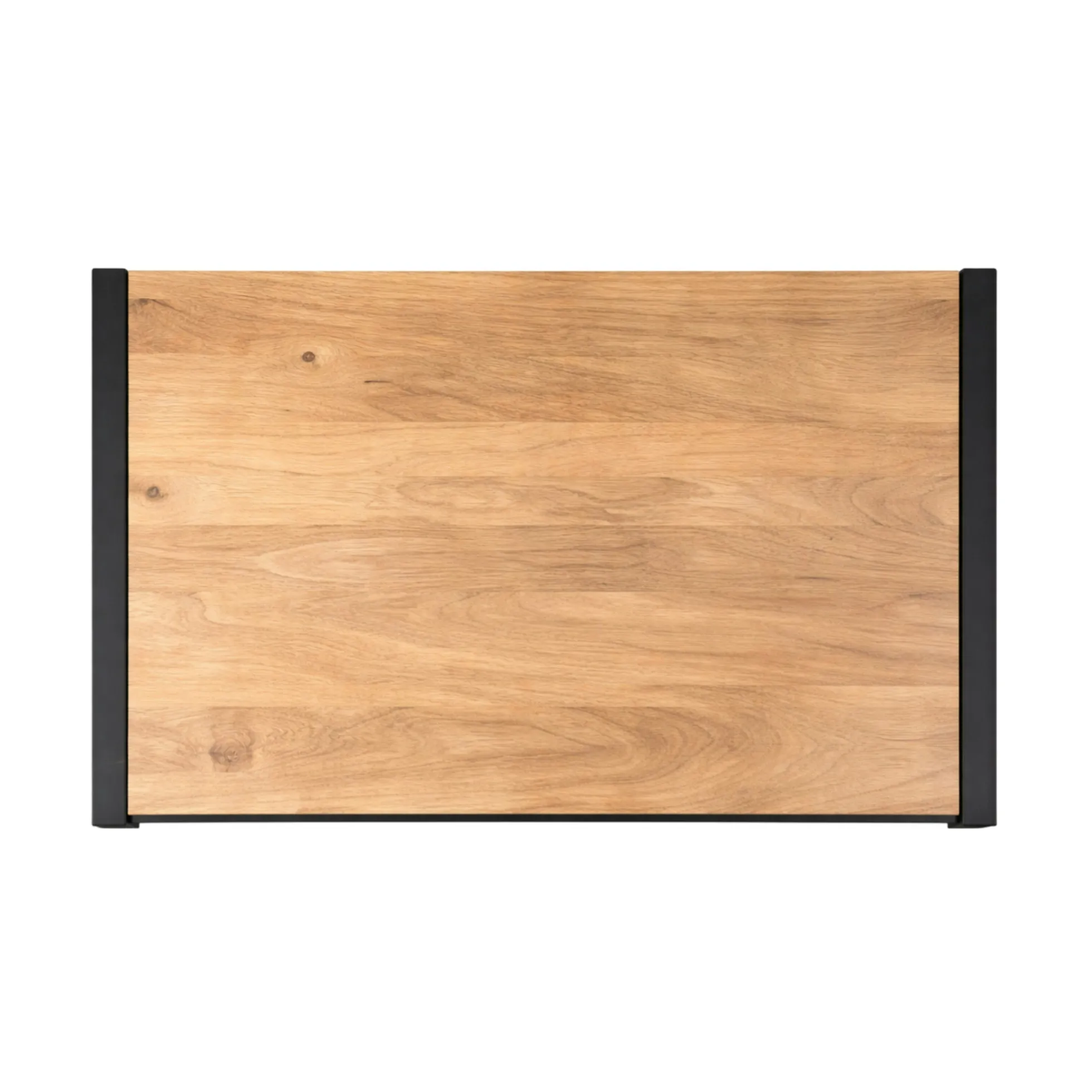 Table à manger bois clair à tendeurs noirs 180 cm MILORA