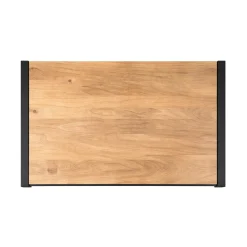 Table à manger bois clair à tendeurs noirs 200 cm MILORA