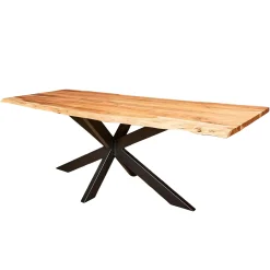 Table à manger bois d'acacia à bords naturels 300 cm ARBOR