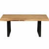 Table à manger bois d'acacia à bords naturels 200 cm CANYON