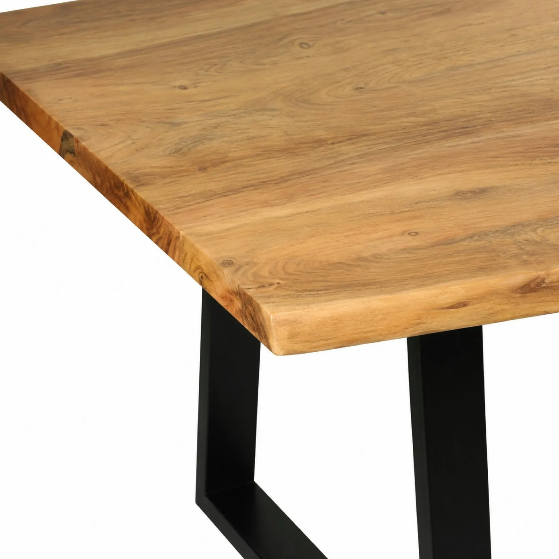Table à manger bois d'acacia à bords naturels 200 cm CANYON
