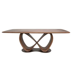Table à manger bois de frêne à pied design ruban 220 cm ALDER