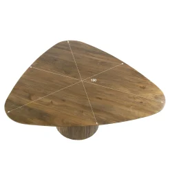 Table à manger bois de manguier forme triangulaire 150 cm CREEK