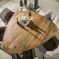 Table à manger bois de manguier forme triangulaire 150 cm CREEK