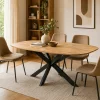 Table à manger bois design organique 200 cm CANYON