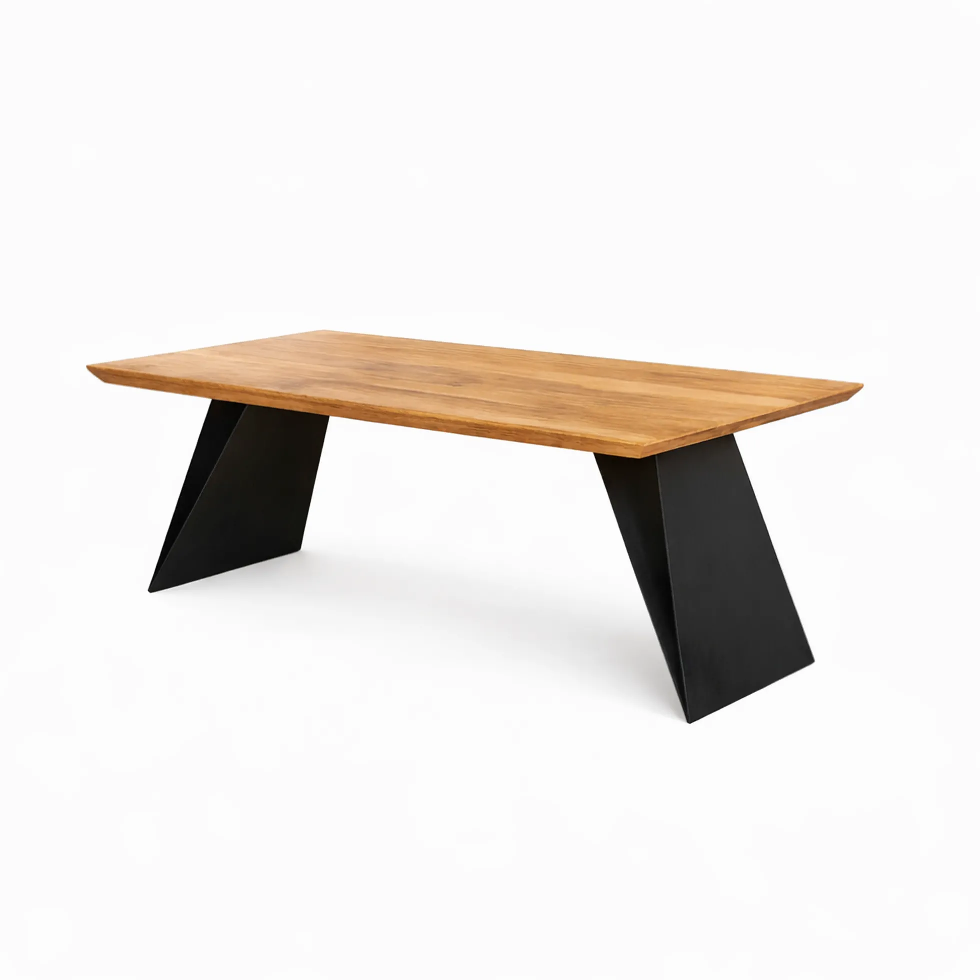 Table à manger bois et métal à pieds obliques 240 cm ALMA