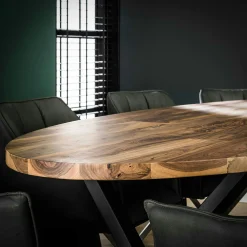 Table à manger bois forme ovale 200 cm HALIFAX