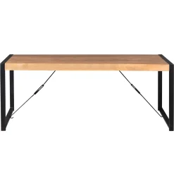 Table à manger bois métal 220 cm MILORA