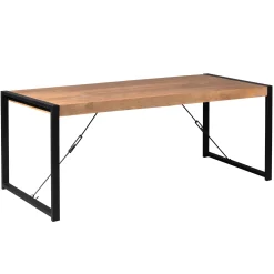 Table à manger bois métal 220 cm MILORA