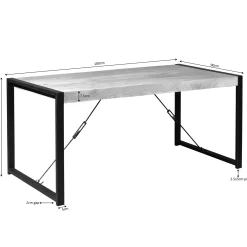 Table à manger bois métal 180 cm MILORA