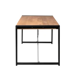 Table à manger bois métal 140 cm MILORA
