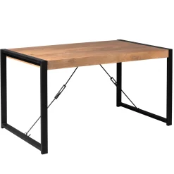 Table à manger bois métal 140 cm MILORA