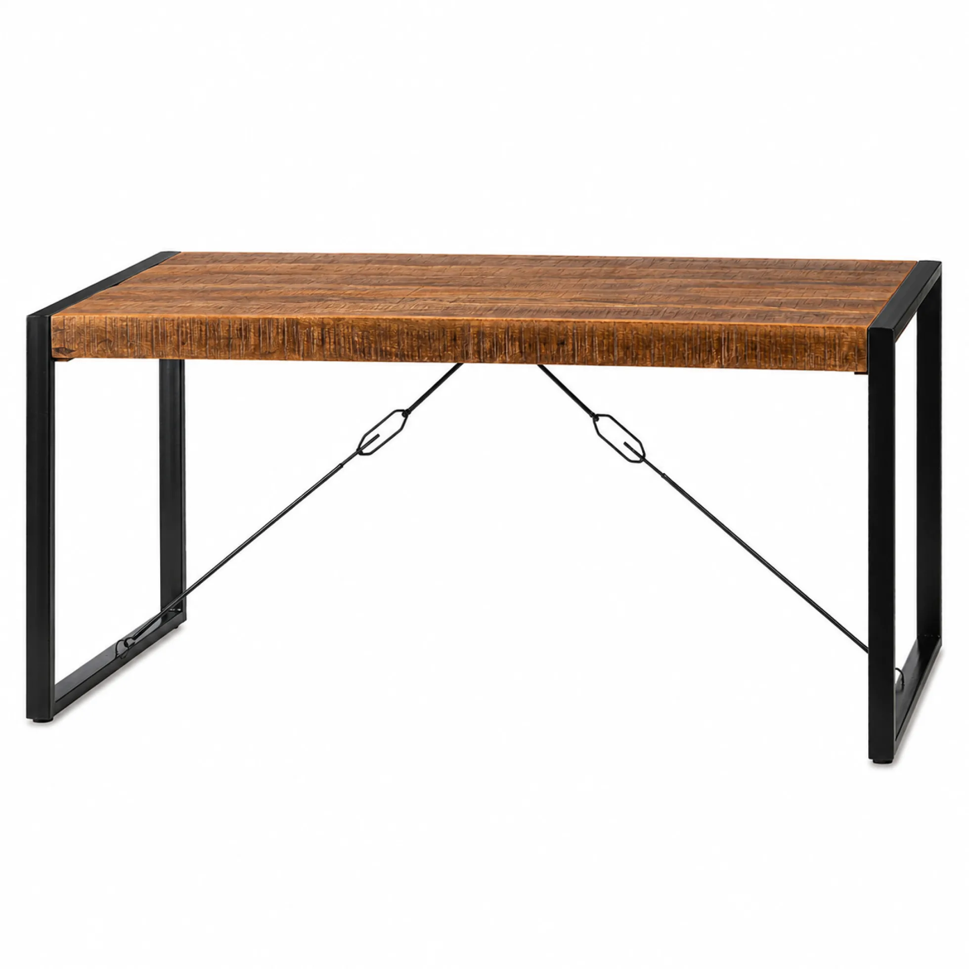 Table à manger bois métal à tendeurs 140 cm KARGO