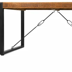 Table à manger bois métal à tendeurs 200 cm KARGO
