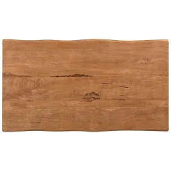 Table à manger bois pied central bords naturels 200 cm KARGO
