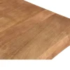 Table à manger bois pied central bords naturels 180 cm KARGO