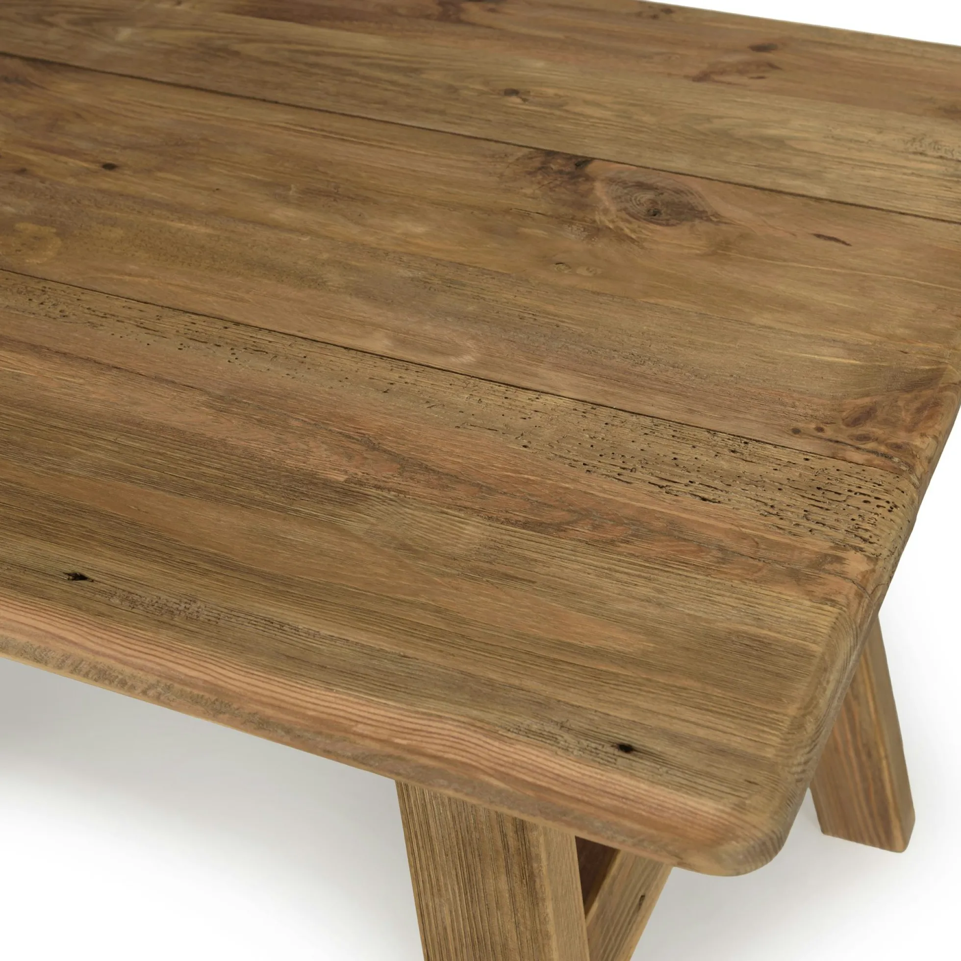 Table à manger bois recyclé style campagne 140 cm DENVER