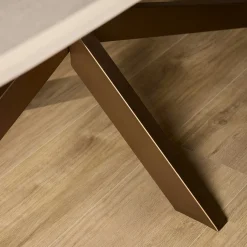 Table à manger bois sable bords arrondis 240 cm CORTINA