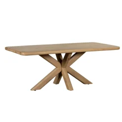 Table à manger chêne massif bords arrondis 180 cm ASTER