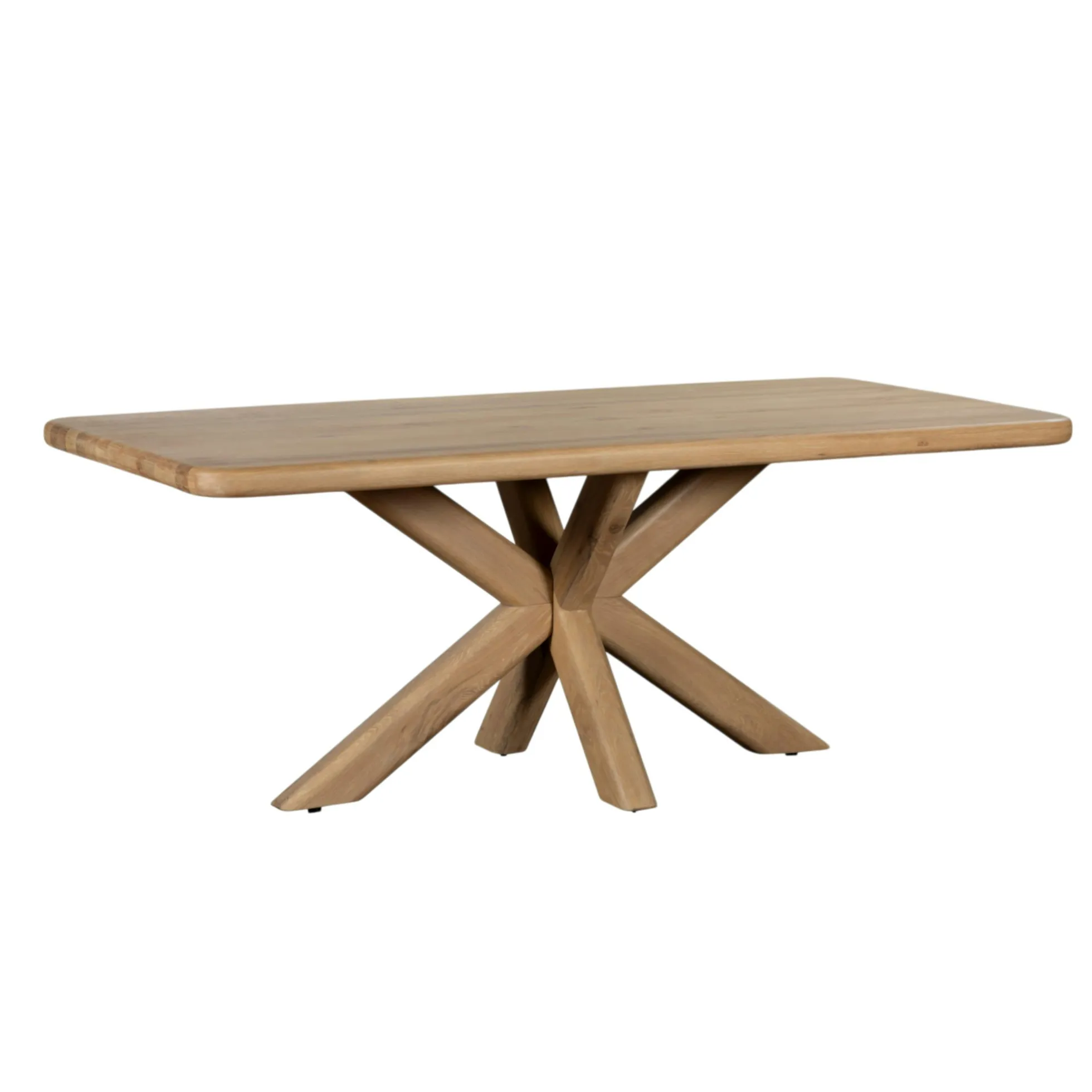 Table à manger chêne massif bords arrondis 180 cm ASTER