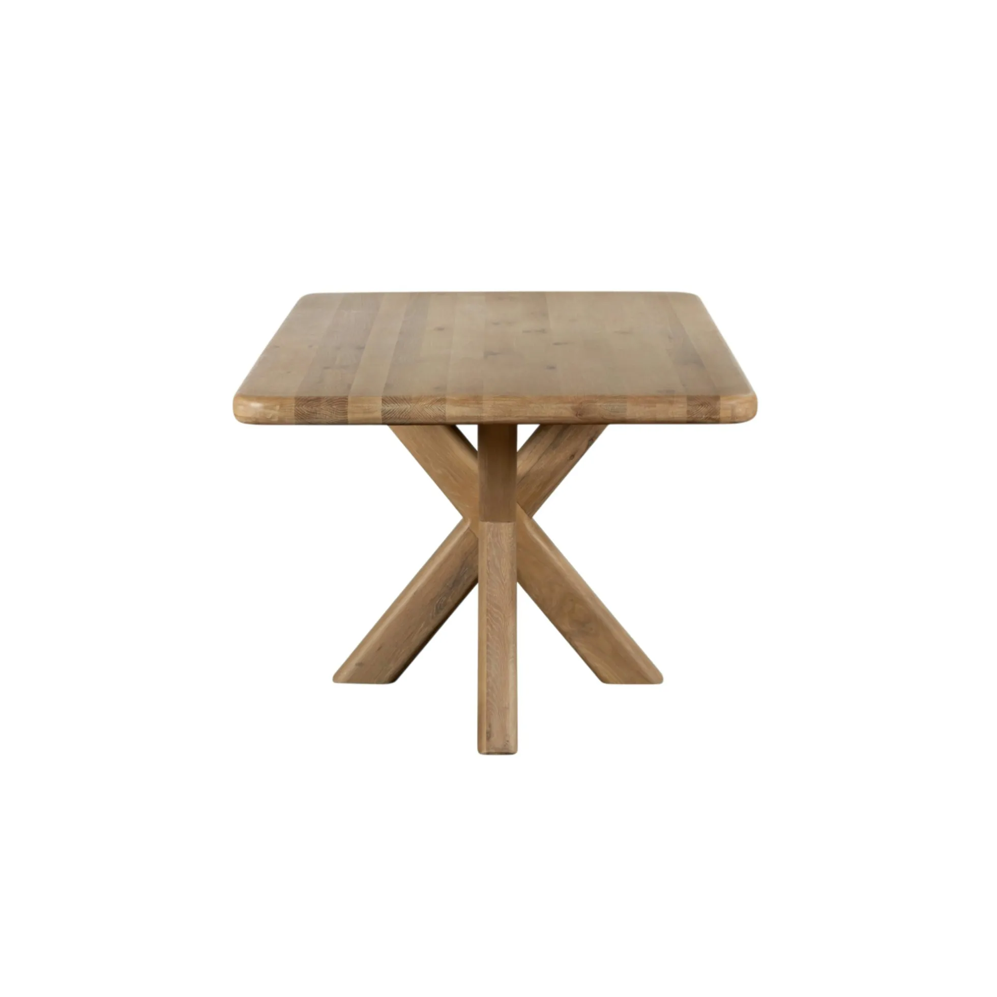 Table à manger chêne massif bords arrondis 180 cm ASTER