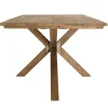 Table à manger 240 cm en teck recyclé massif pied mikado bois SWING