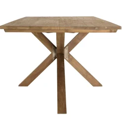 Table à manger 240 cm en teck recyclé massif pied mikado bois SWING